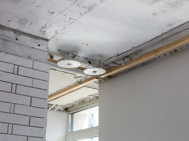 fix-the-metal-frame-for-the-stretch-ceiling-with-an-electric-screwdriver-repair-construction-diy-concept fix-the-metal-frame-for-the-stretch-ceiling-with-an-electric-screwdriver-repair-construction-diy-concept